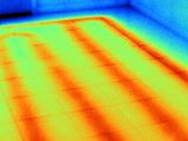 radiant heat pipes in kitchen floor