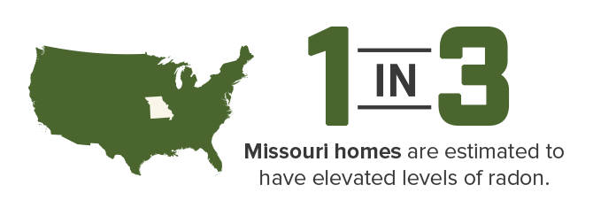 1 in 5 Missouri homes are estimated to have radon
