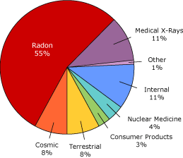 Radon Pie Chart Radiation Levels